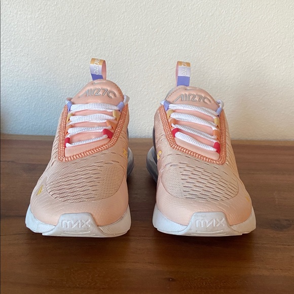 Nike Air Max 270 athletic sneaker washed coral orange white running shoes 6.5 - Picture 5 of 16